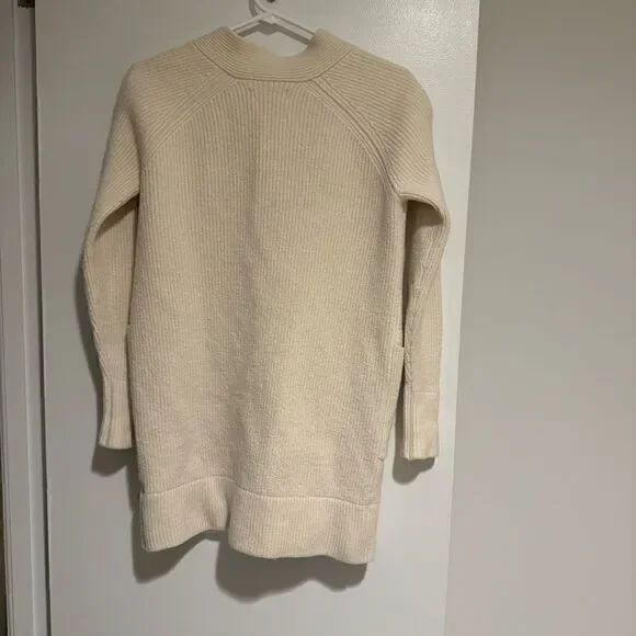 Everlane Cream Button Up Cardigan 100% Wool Sweater Size XS Womens - Picture 5 of 8